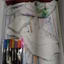 LED Note Board with Colors, 13.7"X10" 6 Modes & 8 Colors Acrylic Dry Erase Boards with Light, Include Adapter, Hanging Chain, Led Drawing Board for Kids with Stand,7 Markers, Spray Bottle