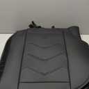 Car Seat Covers in The Back Row, Stylish Sport Seat Cover, Premium Nappa Leather Car Seat Cover. Automobile Seat Covers Sets.(Pure Black)