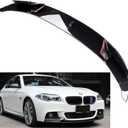 MUCO 4pcs Front Bumper Lip Spoiler Kit Compatible with BMW F10 520i 528i 535i 550i M Sport 2011 2012 2013 2014 2015 2016 Gloss Black M-Performance Front Bumper Lip Spoiler Lip Lower Bumper Body