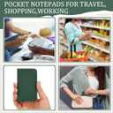 Outus 36 Pcs Pocket Notebook Mini Journal 2.5" x 4" Kraft Paper Mini Notepad Bulk Softcover Pocket Notepad Memo Diary Subject Notebooks for Student Traveler School (Green, Blank Cover)