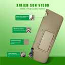 Sun Visor for Honda Pilot 2016 2017 2018 2019 2020 2021 2022 Honda Ridgeline 2018-2020 Replacement Sun Shade # 83280-TG7-A12ZA with Vanity Light/with Makeup Mirror (Beige(Driver Left))