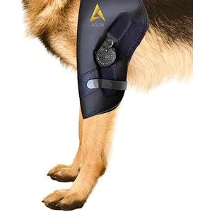 AGON Dog Elbow Brace for Elbow Support – Adjustable Hinge Stabilizer Dog Elbow Protector – Neoprene Elbow Support Brace with Hook and Loop Closure – Ideal for Dysplasia, Dislocation, Osteoarthritis, Left Leg, Size: Medium