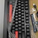 Keychron C3 Pro QMK/VIA Custom Gaming Keyboard, Programmable 87 Keys Compact TKL Layout Gasket Mount, Red LED Backlight Wired Mechanical Keyboard with Brown Switches for Mac/Windows/Linux