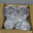 100 Pack 20 oz Plastic Cups with Lids and Straws, Sturdy Food Safe Iced Clear Coffee Cups Disposable Smoothie Cups for Cold Drinks