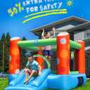 ACTION AIR Bounce House, Inflatable Bounce House with Air Blower, Bouncy Castle with Durable Sewn and Extra Thick, Family Backyard Jump House, Great Gift for Kids