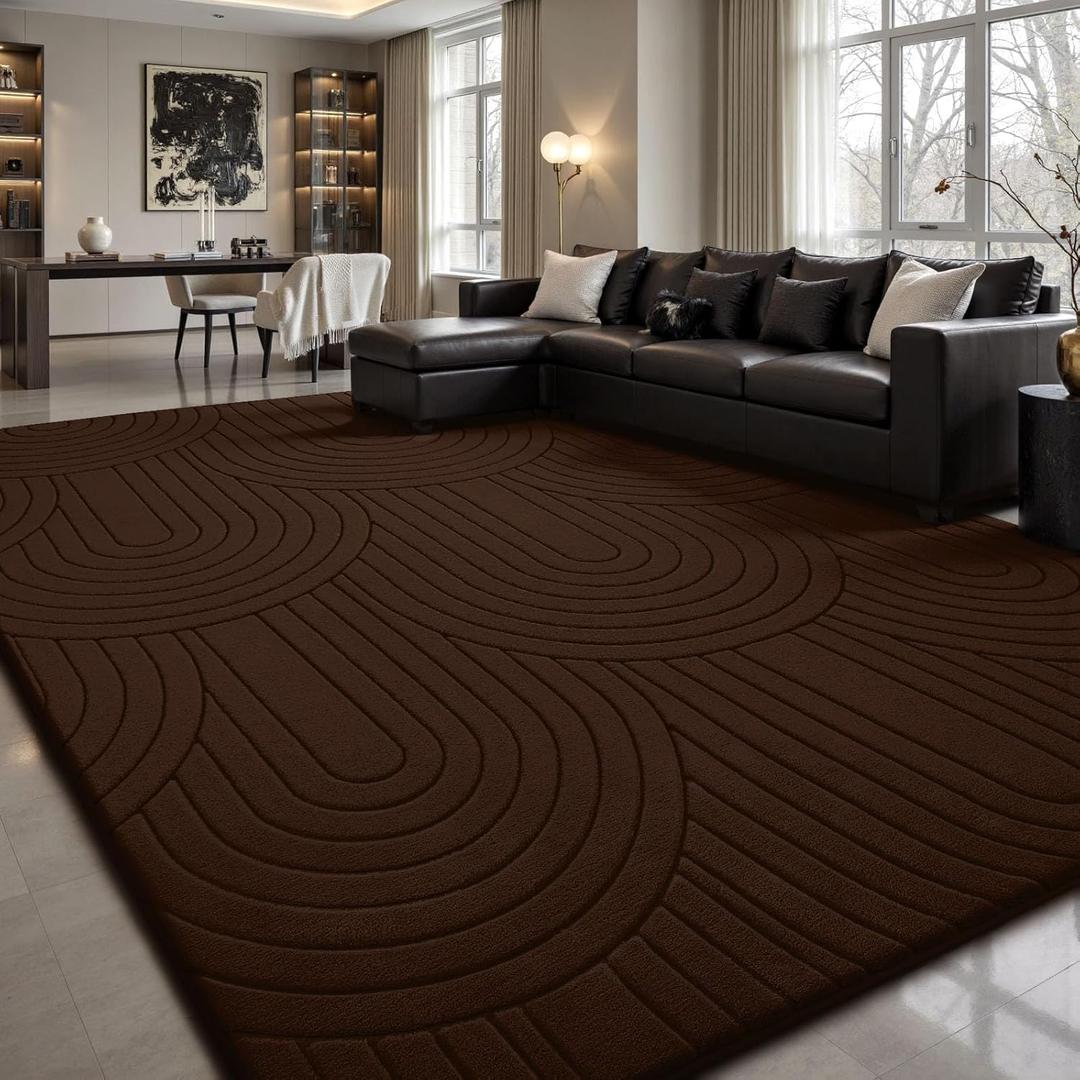 Sour Lemon Area Rugs 9x12 Living Room,Soft Large Area Rug Indoor Modern Carpet for Bedroom Machine Washable Area Rug Non-Slip Rug Carpet for Kids Home Dorm Under Dining Table Office Decor Aesthetic (Coffee)