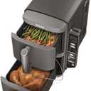 Ninja DoubleStack XL Smart 2-Basket Air Fryer, Smart Cook System, DoubleStack Technology Cook 4 Foods at Once, Space Saving Design, 10 QT, 6-in-1, Smart Finish & Match Cook, Air Fry, Broil, Bake SL451