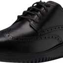 Cole Haan Men's Great Jones Wingtip Oxford (9 Wide, Black Leather/Black)