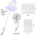 6 Pcs Nurse Badge Reels,Retractable Badge Reels,Cute Clip On ID Lanyard with Waterproof Clear ID Card Badge Holder for Nurses Doctors Kids (Lovely Style)