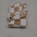 Yurhap Checkered Baby Blanket Fleece Baby Blankets Neutral for Boys Girls, Super Soft Warm Lightweight Infant Toddler Newborn Receiving Blankets for Crib Stroller, 30''x40'', Khaki