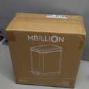 Mbillion Bathroom Trash Can with Lid Slim Stainless Steel Small Bathroom Garbage Can 10 Liter, 2.6 Gallon Soft Close, Step Pedal, Slim Wastebasket for Toilet, Office, Bedroom, White