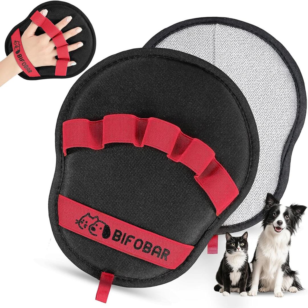 Pet Hair Removal Glove - Magic Brush Electrostatic Mitt for Dogs & Cats, Reusable Grooming Gloves - Dog Hair Remover Tool with 5-Finger Design for Couch, Carpet, Furniture, Laundry & Clothing