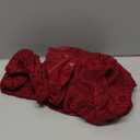 OYOANGLE Women's Floral Lace Sheer Long Sleeve V Neck Corset Mesh Bodysuit Sweetheart Neck Going Out Tops Party Club Leotard Medium, Burgundy Red