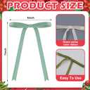 24 Pcs Green Coquette Christmas Bow Decoration Satin Ribbon Bows Twist Tie for Xmas Home Wedding Coquette Aesthetic Party Decor(5" X 7")