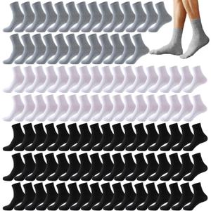 Tergy 50 Pairs Quarter Ankle Socks Crew Socks Athletic Socks for Men Women Breathable Cushion Socks for Running Hiking (One Size, Multicolor)
