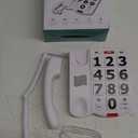 Uvital Big Button Phone for Seniors, Landline Phone for Elderly with Big Buttons, 2 One-Touch Speed Dial Keys & an SOS Emergency Button, Visual Ringer, Adjustable Volume