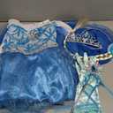 Princess Dress Costume for Girls Halloween Party Cosplay Princess Dress Up Snow Queen Fancy Dress Up Birthday Outfit, 110