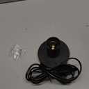 Polished Metal Desktop Lamp Base E26 E27 Screw Light Bulb Night Light Base Lamp Replacement, 6 Feet Cord Extension On/Off Switch,Small Replacement Screw Ceiling Bulb Hold. (Black)