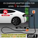 Xuhal 20 ft NEMA 10-30P to 14-50R EV Charger Adapter Cord 3 Prong Old Dryer Outlet to Level 2 EV Charging Power Cord with Handle (Only for 3 Prong L-Shaped Old Dryer NEMA 10-30R Outlet) ETL Listed