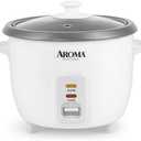 AROMA® Rice Cooker, 3-Cup (Uncooked) / 6-Cup (Cooked), Small Rice Cooker, Oatmeal Cooker, Soup Maker, Auto Keep Warm, 1.5 Qt, White, ARC-363NG