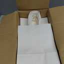 qiqee 100Pcs Small White Paper Gift Bags with Handles 8.26"6"3.15" Gift Bags Multiple Uses