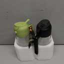 TrendPlain 16oz/470ml Glass Olive Oil Sprayer for Cooking  2 in 1 Olive Oil Dispenser Bottle for Kitchen Gadgets and Air Fryer Accessories, Salad, BBQ - Black & Green