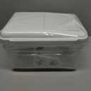 LivLab Mker Rice Storage Container 20 lbs - 15 lbs Airtight Flour Dispenser with Lids & wheel, BPA Free, kitchen organizers for Pet/Cat/Dog Food Storage Container (10 lbs), White