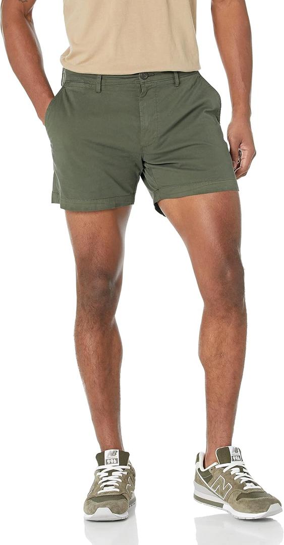 Amazon Essentials Men's Slim-Fit 5" Comfort Stretch Chino Shorts (Green), US 38