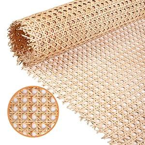 24" Width Natural Cane Webbing 5Ft, Rattan Webbing Roll for Caning Projects