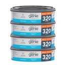 Diaper Genie Essentials Round Refill Pack of 4 | Holds Up to 1280 Newborn Diapers | Features Unscented Continuous Film | Compatible with Diaper Genie Complete and Expressions Pails (320 Count (Pack of 4))