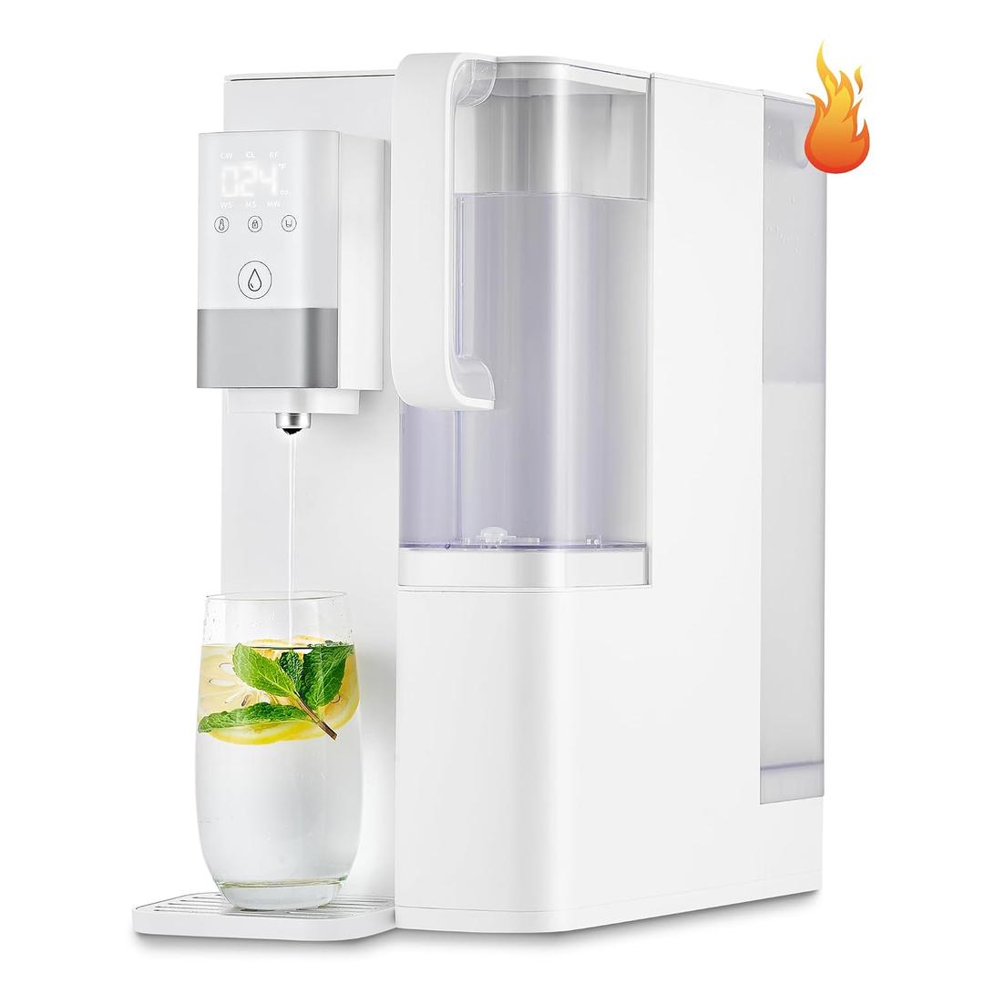 CO-Z Countertop Reverse Osmosis Water Filter, 5-Stage RO Water Filtration System, Portable Water Purifier Dispenser with 5 Temp 3 Preset Volume Options, 4:1 Pure to Drain, NSF/ANSI 58, No Installation