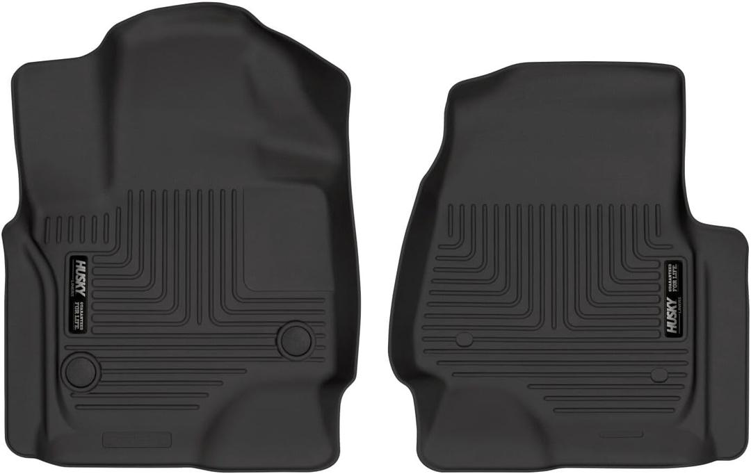 Husky Liners Weather beater Floor Mats | Fits 2018-2024 Ford Expedition, 2018-2024 Lincoln Navigator | Front Row, 2-pc Black - 13341