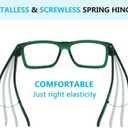 Oversized Reading Glasses Metalless Screwless Spring Hinges 6 Pack Large Readers for Men(+3.25)