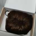 REECHO Hair Topper, Short Wiglet Hair Topper for Women with Thinning Large Coverage Synthetic Top Crown Hairpiece for Women - Dark Chocolate Brown