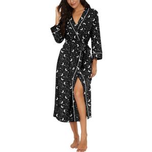 PrinStory Womens Robe Long Knit Bathrobe Lightweight Soft Robes Ladies Bath Robe (XL)