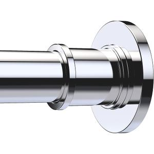 BRIOFOX Industrial Shower Curtain Rod - Rustproof Non-Slip 43-72 Inch 304 Stainless Steel Tension Curtain Rod for Window or Bathroom, Chrome