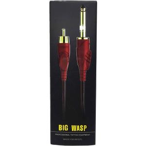 BIGWASP [Premium Quality] Silicone Soft Tattoo RCA Connector Clip Cords for Tattoo Machines (79 Inches)