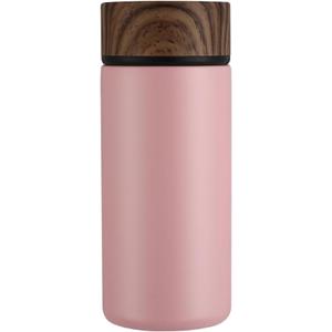 Transit Bottle 12 oz | Locking Drink Through Lid | Leak Resistant Water Bottle or Coffee Travel Mug | Lightweight Insulated Stainless Steel | BPA-Free Liangyuan (pink)