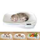 Small Animal Digital Scale, Pet Scale with LCD Display, Puppy Scale, Electronic Kitchen Food Scale, (Max 33lbs),14 x 10 inches, for Weighing Kitten, Puppies, Hamster, Newborn Pets (White)