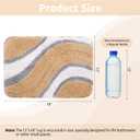 KAMA BRIDAL Microfiber Bath Mat Non-Slip Bathroom Floor Rugs Fast Water Absorbent Shower Mat Ultra Soft Bath Rug Anti-Slip Backing Machine Wash Beige 12x18