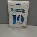 10 Balloon Number, 40 Inch Blue Foil Balloons Giant Jumbo Helium Number 10 Balloons for Boys Girls 10th Birthday Decorations Anniversary Events Party Decorations (Blue)