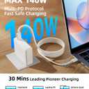 140W USB C Charger for MacBook Pro/Air [Original Replacement] Fast Charging GaN Charger Block for MacBook 13-16 inch,M1-M5, Type C Charger Compatible with iPhone, iPad, Samsung Include Charge Cable