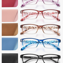 Reading Glasses for Women, 5 Pack Blue Light Blocking Readers, Lightweight Eyeglasses with Spring Hinge