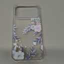 for iPhone 17 Pro Case,[3 in 1] with Screen Protector & Camera Lens Protector, Flower Pattern Design, Clear Soft Shockproof Slim Floral Phone Cover for Women Girls 2025 6.3" (Hibiscus)