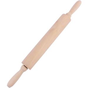 Pokinge Wood Rolling Pin,Dough Roller for Rolling Out Pizza,Rolling Pin for Kitchen Baking,Wood Stick for Baking Cookies Noodle Biscuit,Durable Dough Roller