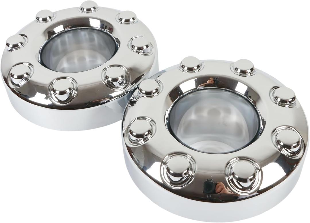  2PCS Replacement for 2005-2018 F-350 F350 Dually Front 4X4 Open Chrome Wheel Center Hub Cap Replaces 5C3Z1130TA