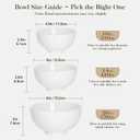 MALACASA 26 oz Porcelain Soup Bowls, White Ceramic Cereal Bowls for Kitchen 6 inch Bowls Set of 6 for Oatmeal Salad Fruit Rice Dishwasher and Microwave Safe, Series Regular