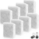 Pet Fountain Charcoal Water Filter Replacement, Dog Cat Water Bowl Filter Pet Water Filter Fit for Gravity Waterer Bowls Pack of 8