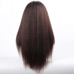 kinky straight wig human hair Long Kinky Straight Wigs For Black Women Black Wigs Straight Hair Wig Synthetic Middle Part Wigs Kinky Afro Wigs (#4)
