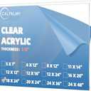 CALPALMY (2 Pack) 1/8" Thick Clear Acrylic Sheets - 18" x 24" Pre-Cut Plexiglass Sheets for Craft Projects, Signs, Display Cases, Sneeze Guard and More - Cut with Engraver, Power Saw or Hand Tools